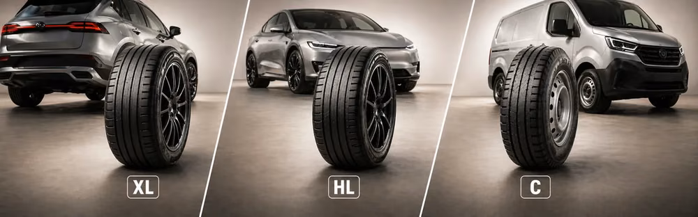 Mida tähendavad XL, HL ja C märgistused rehvidel?